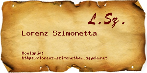 Lorenz Szimonetta névjegykártya